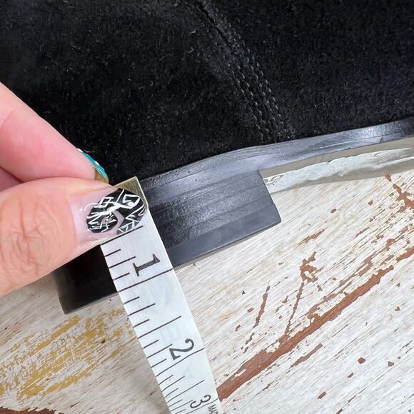 Micheal Kors Leather Perforated Sunny Flat Ankle Boots Black 5M - Picture 8 of 11